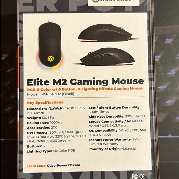 CyberPowerPC RGB Keyboard & Mouse - Picture 3 of 4